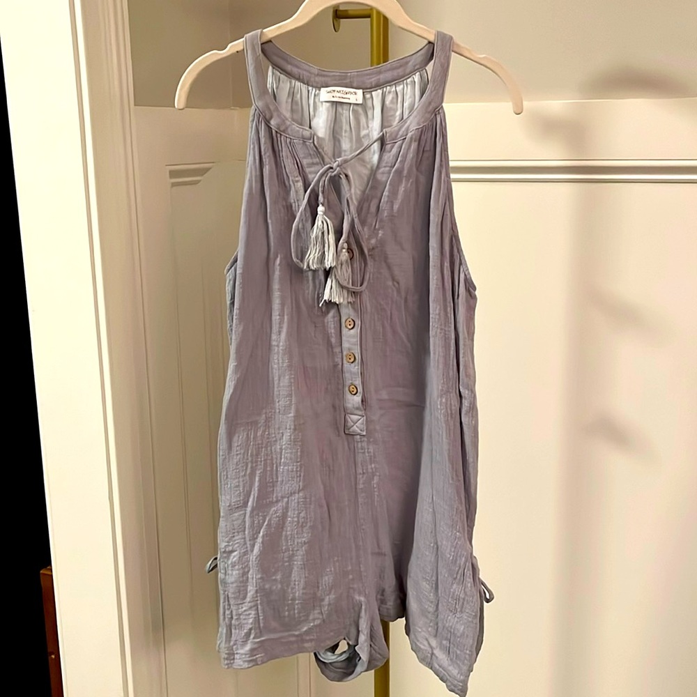 Nwot Shop Neighbor Grey Romper Size Large